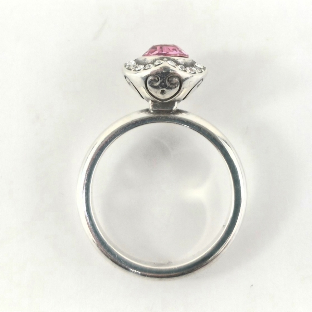 Sz 7.75 Brighton Romantica Collection Pink Crystal Ring - Picture 7 of 10